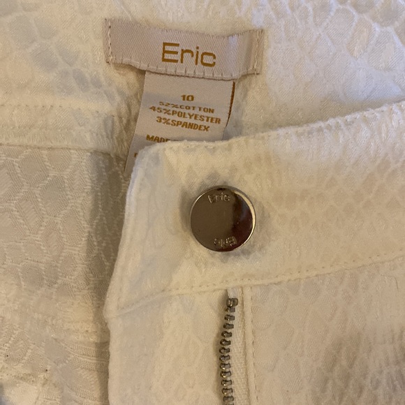 Eric White Lizard Print 5 Pocket Jeans - Picture 3 of 7